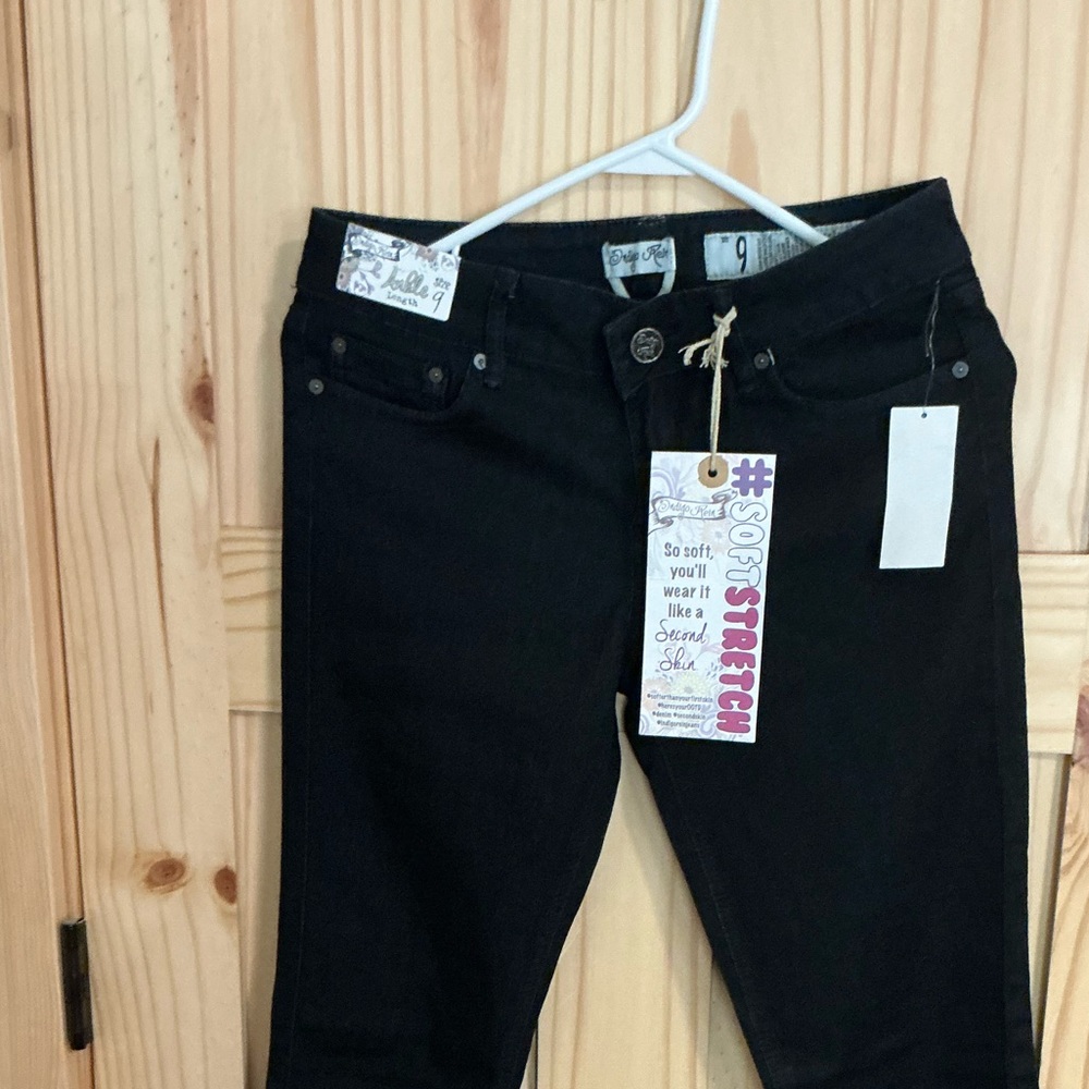 Dark Blue cuffed skinny denim pants